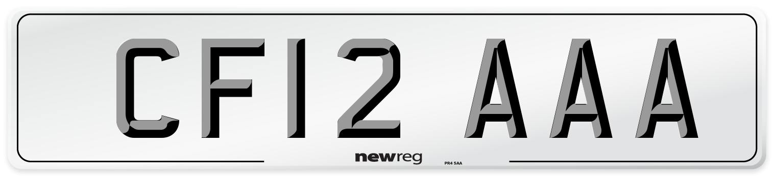 CF12 AAA Number Plate from New Reg